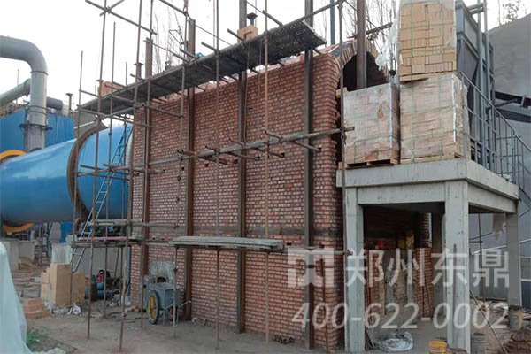 煤泥烘干機高溫沸騰爐生產現場
